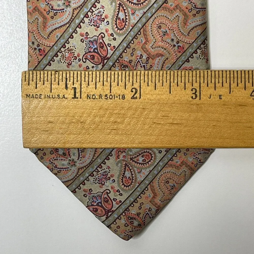Klopfensteins Handmade Silk Paisley Necktie 3 Inch Wide Classic Mens Tie